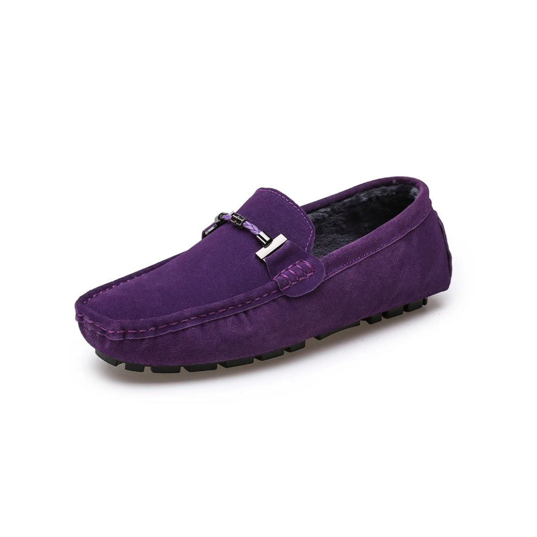 Mocassins en daim doublés pour homme