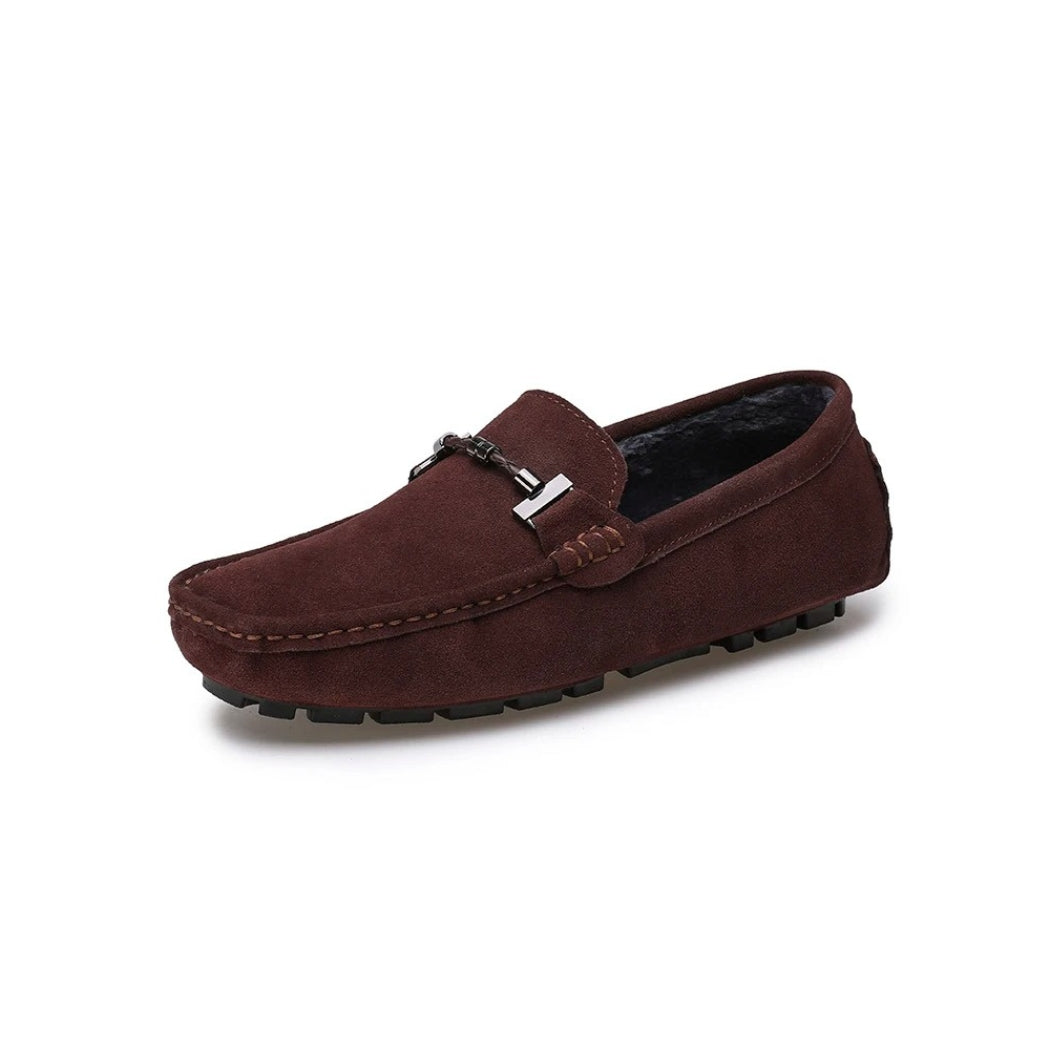 Mocassins en daim doublés pour homme