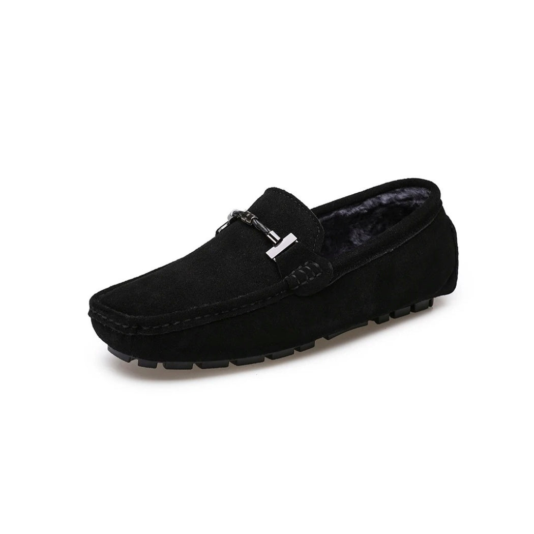 Mocassins en daim doublés pour homme