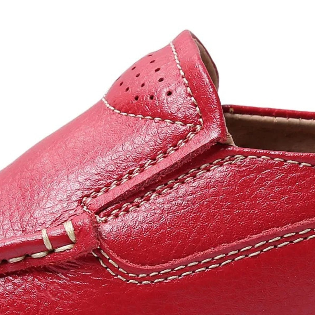 Mocassins compensés en cuir synthétique pour femme
