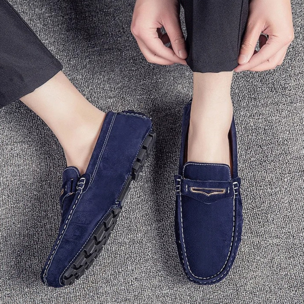 Mocassins confortables en daim colorés pour homme