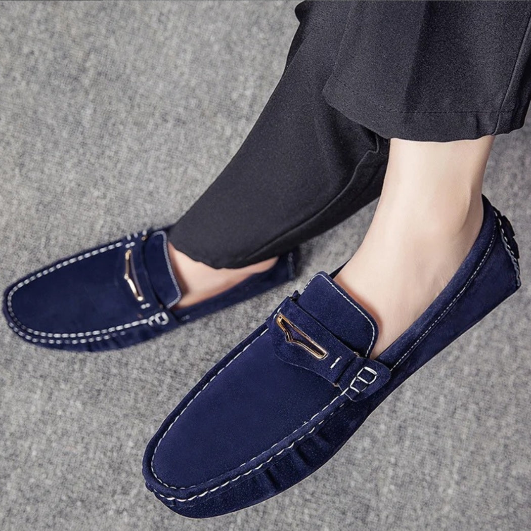 Mocassins confortables en daim colorés pour homme