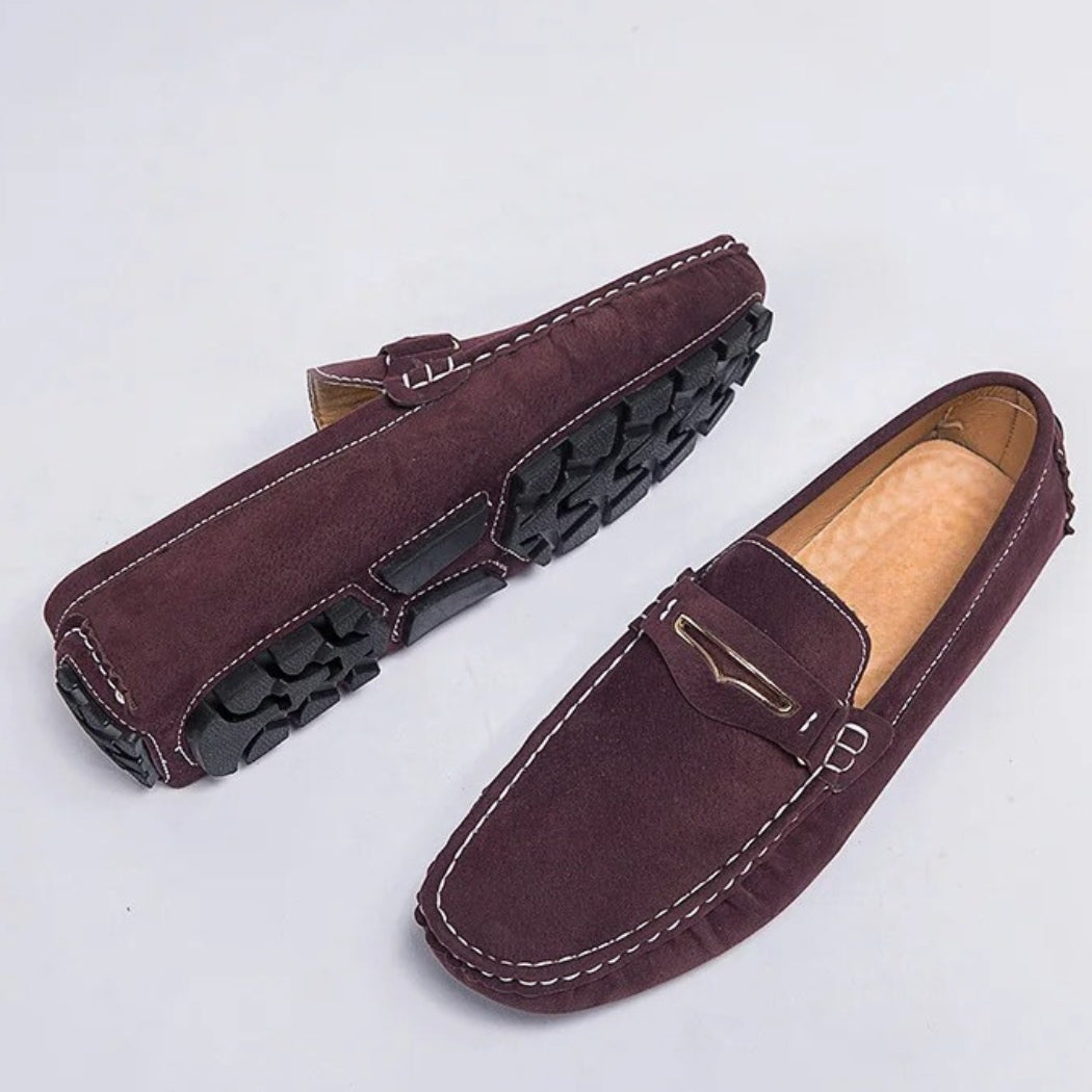 Mocassins confortables en daim colorés pour homme