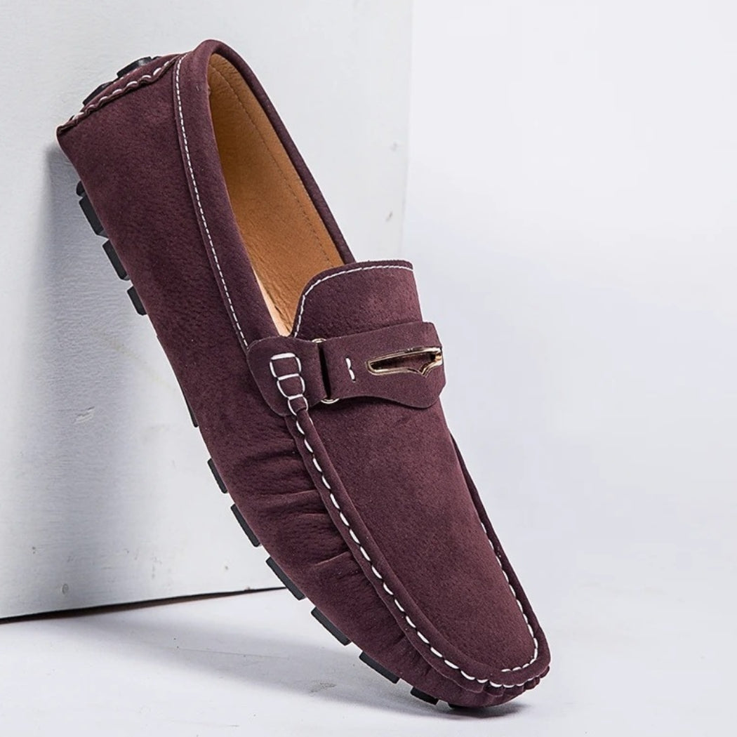 Mocassins confortables en daim colorés pour homme