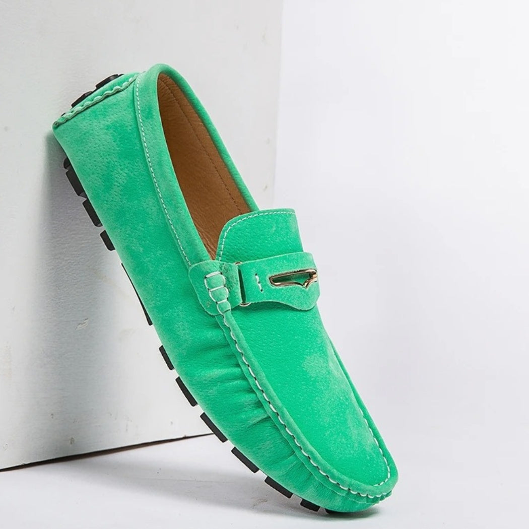 Mocassins confortables en daim colorés pour homme