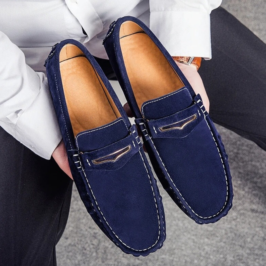 Mocassins confortables en daim colorés pour homme
