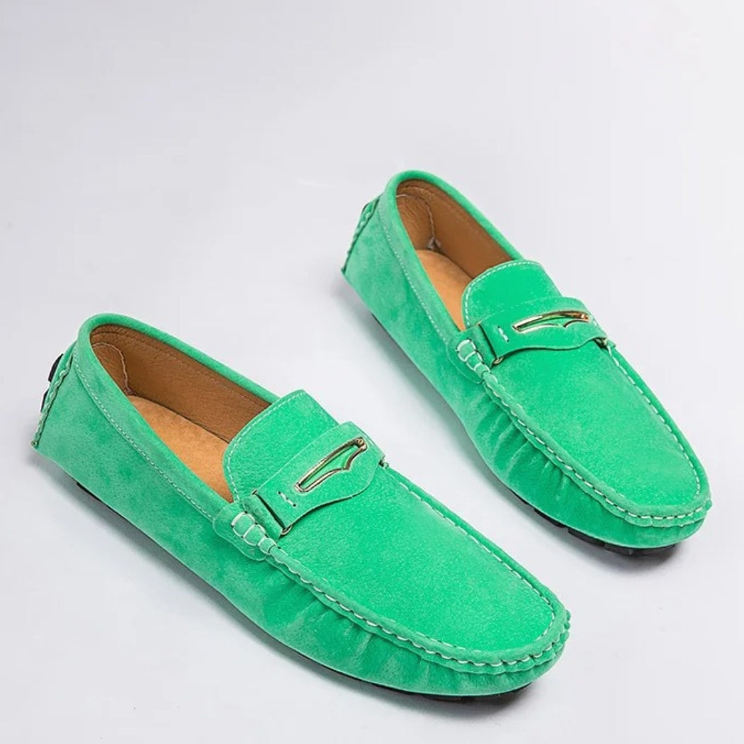 Mocassins confortables en daim colorés pour homme