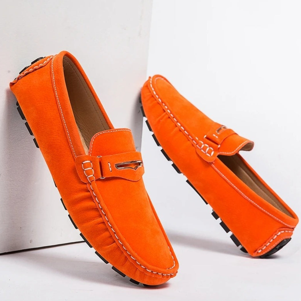Mocassins confortables en daim colorés pour homme