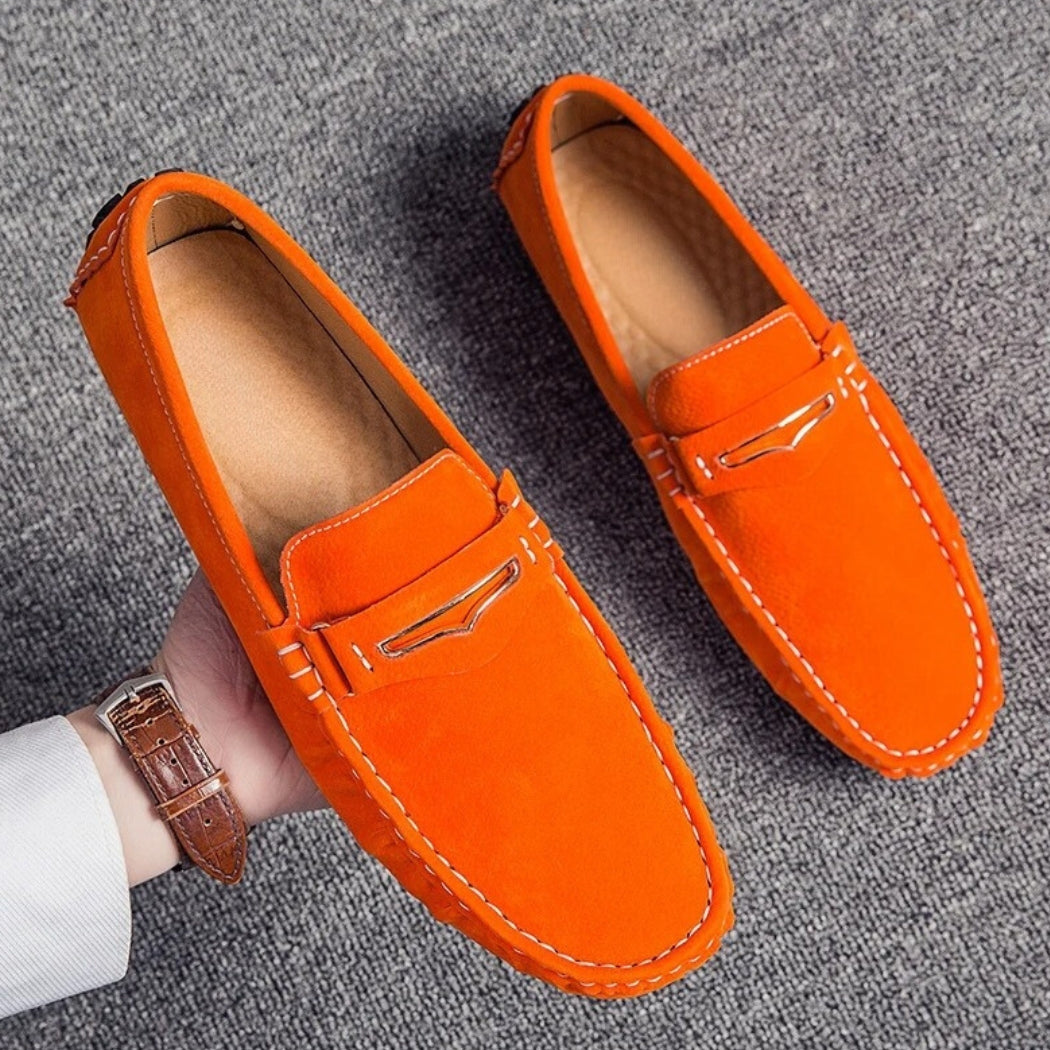 Mocassins confortables en daim colorés pour homme