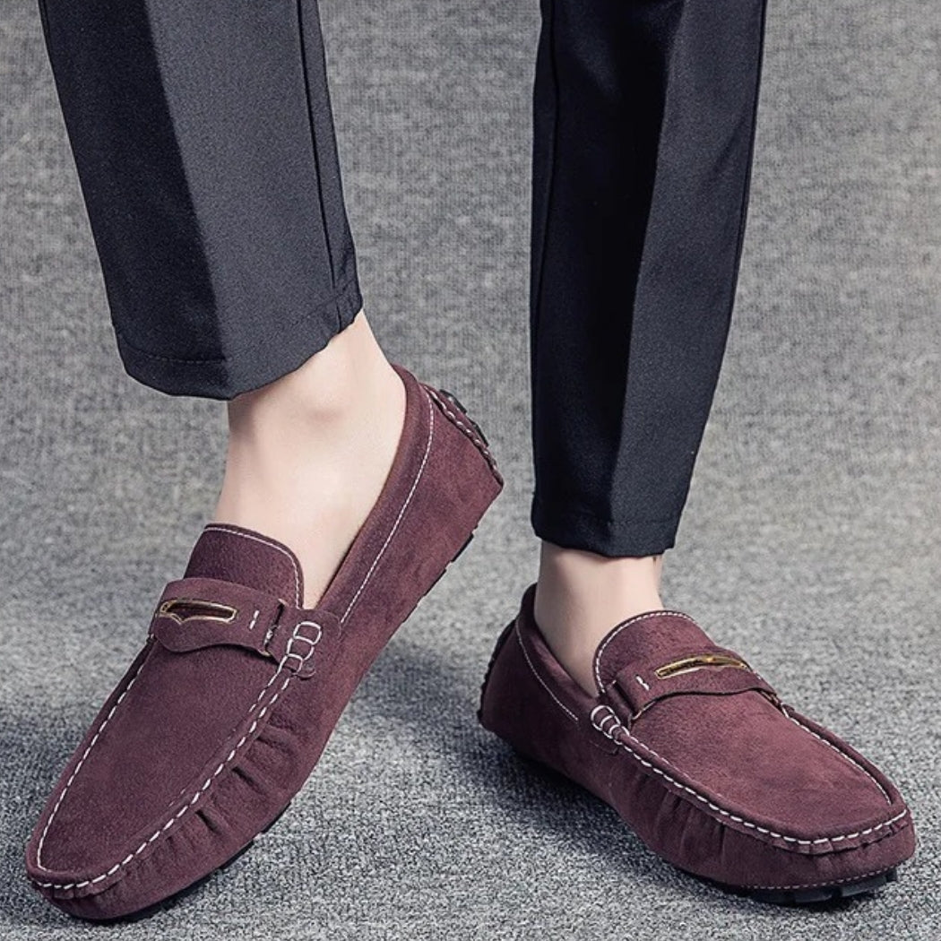Mocassins confortables en daim colorés pour homme