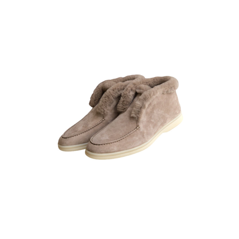 Mocassins en daim fourrés pour femme
