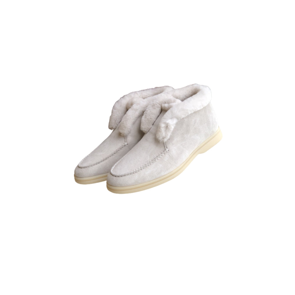 Mocassins en daim fourrés pour femme