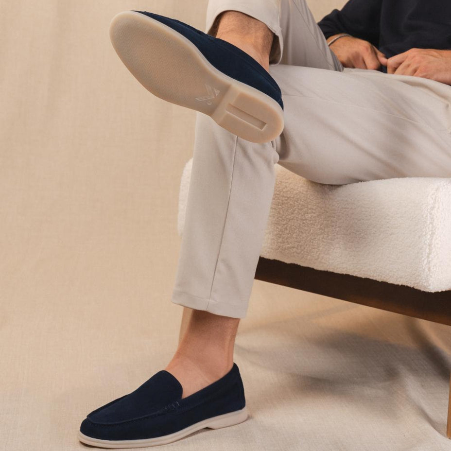 Yacht - Mocassins premium en daim véritable pour homme