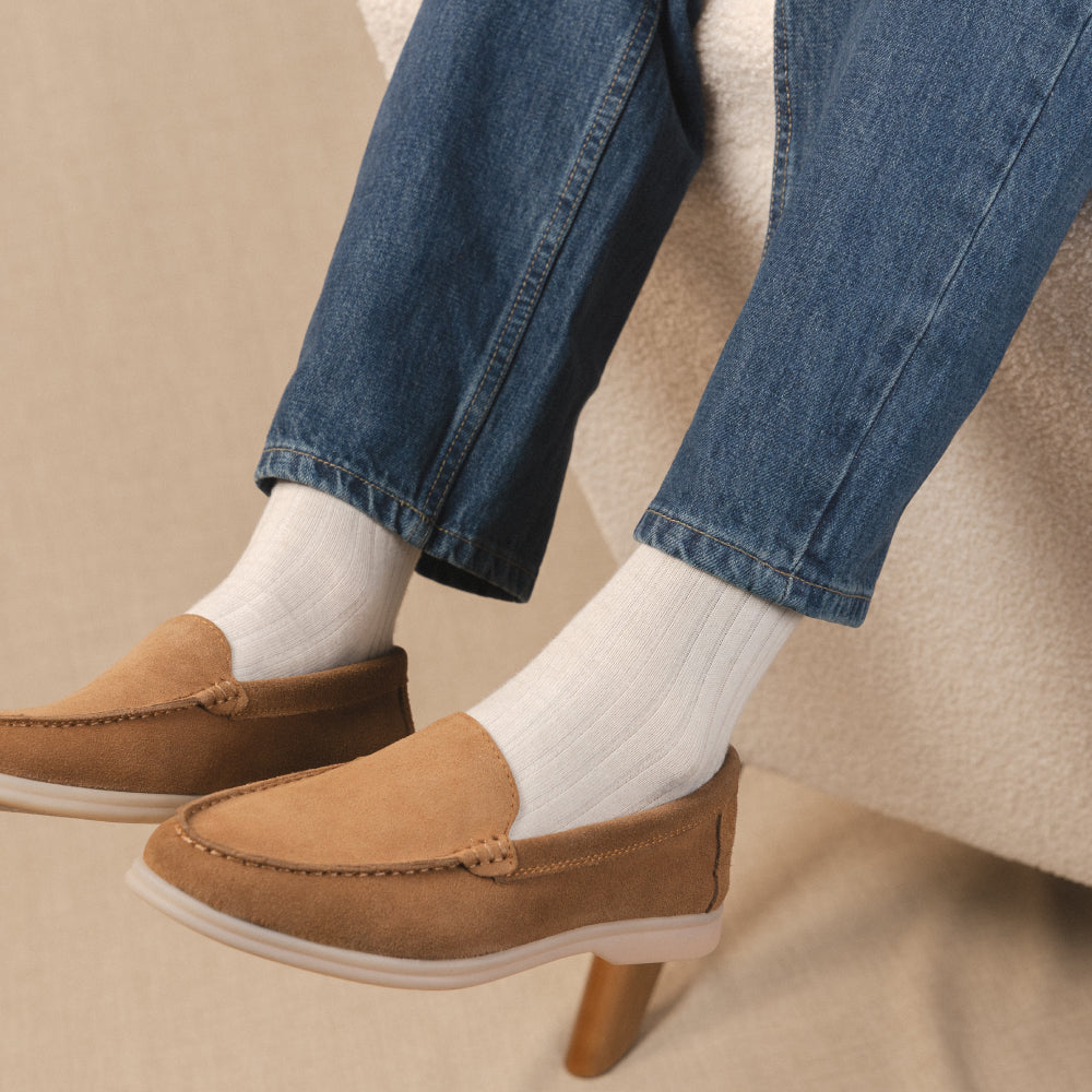 Yacht - Mocassins premium en daim véritable pour homme