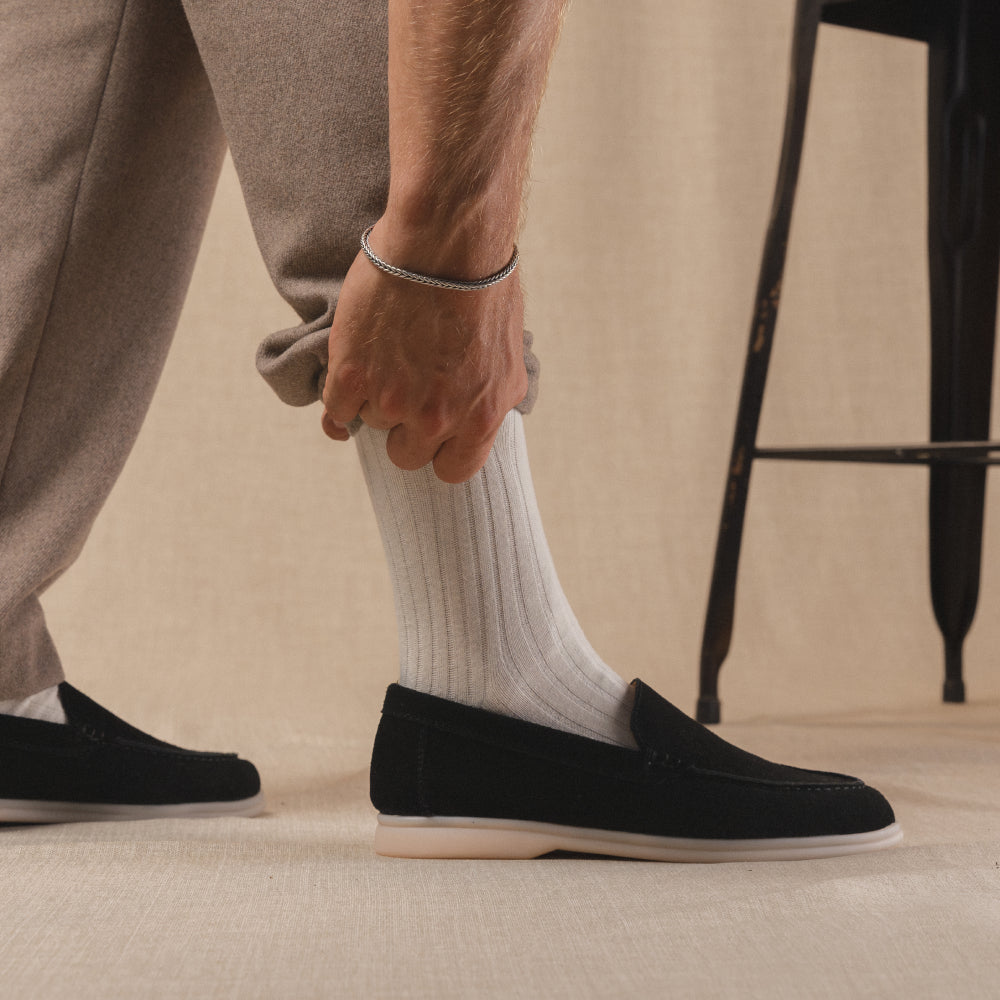 Yacht - Mocassins premium en daim véritable pour homme