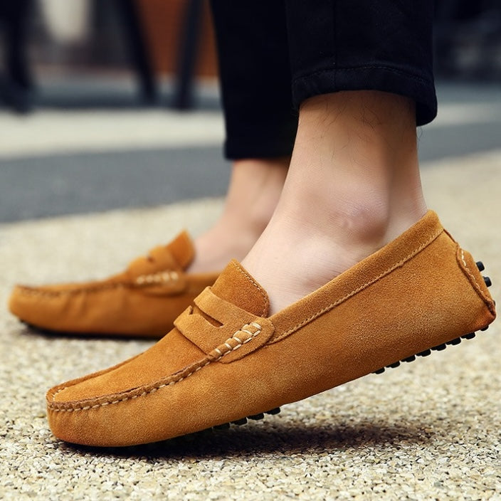 Mocassins souples en daim pour hommes