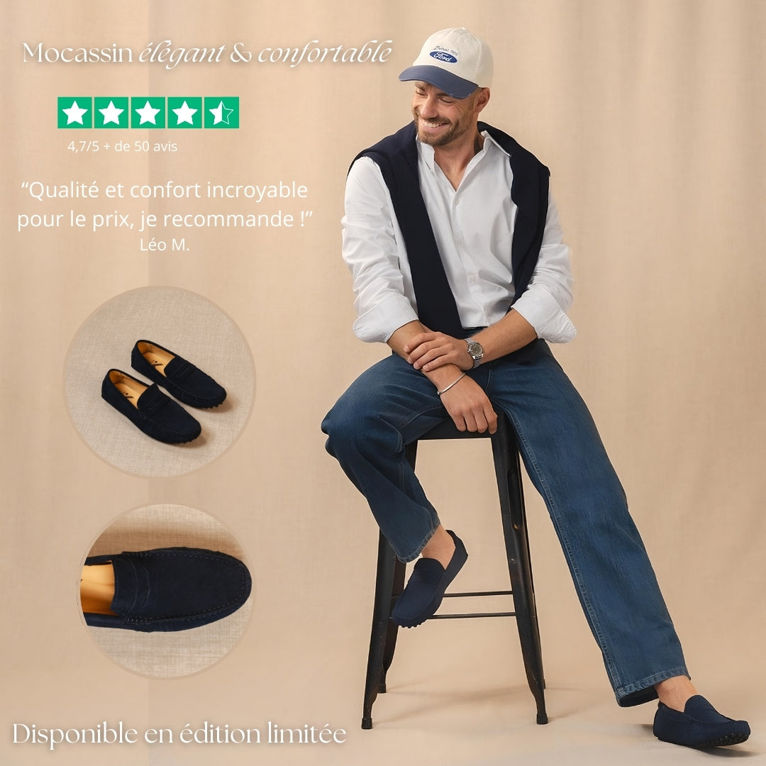 Classico - Mocassins driver en daim premium pour homme