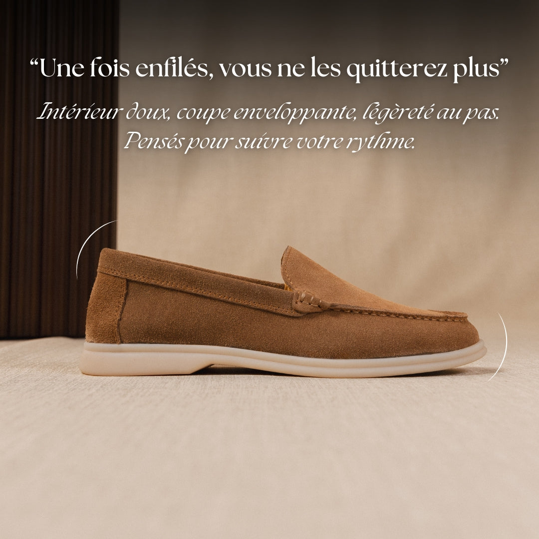 Yacht - Mocassins premium en daim véritable pour homme