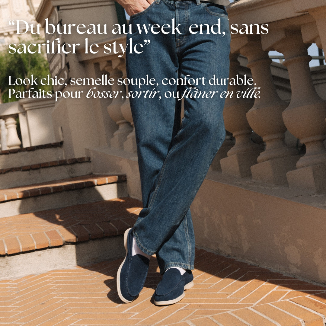 Yacht - Mocassins premium en daim véritable pour homme