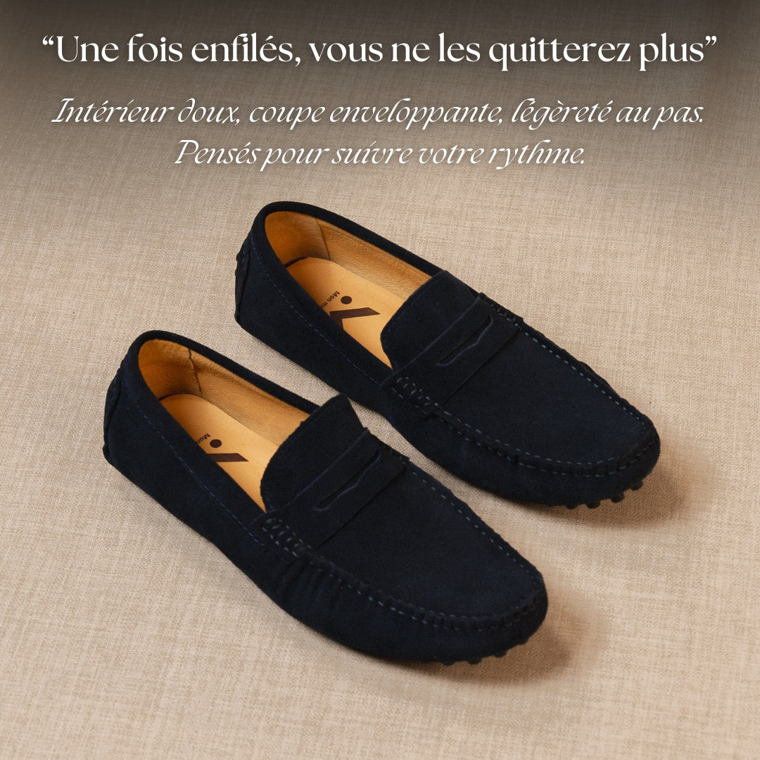 Classico - Mocassins driver en daim premium pour homme
