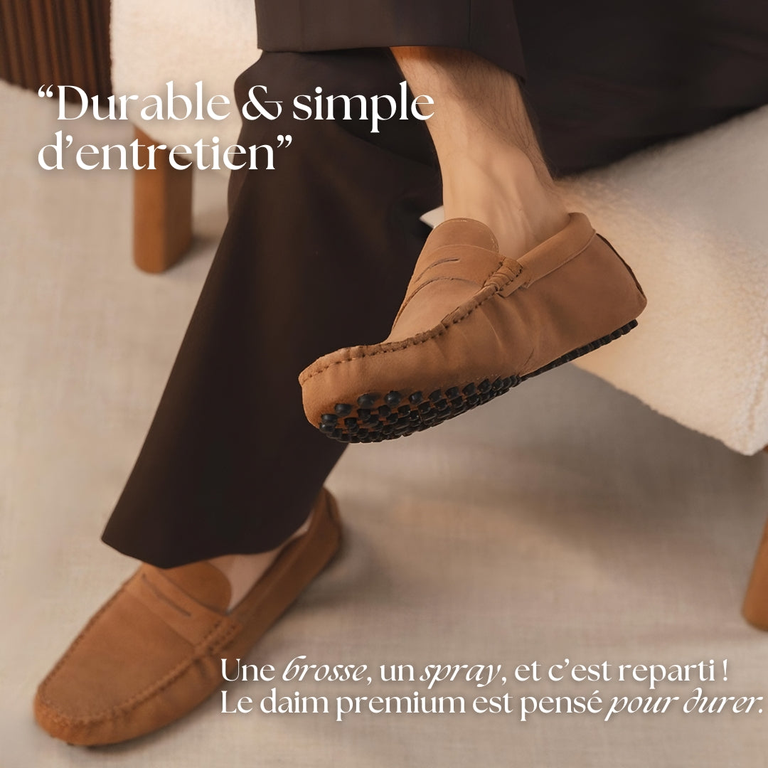 Classico - Mocassins driver en daim premium pour homme