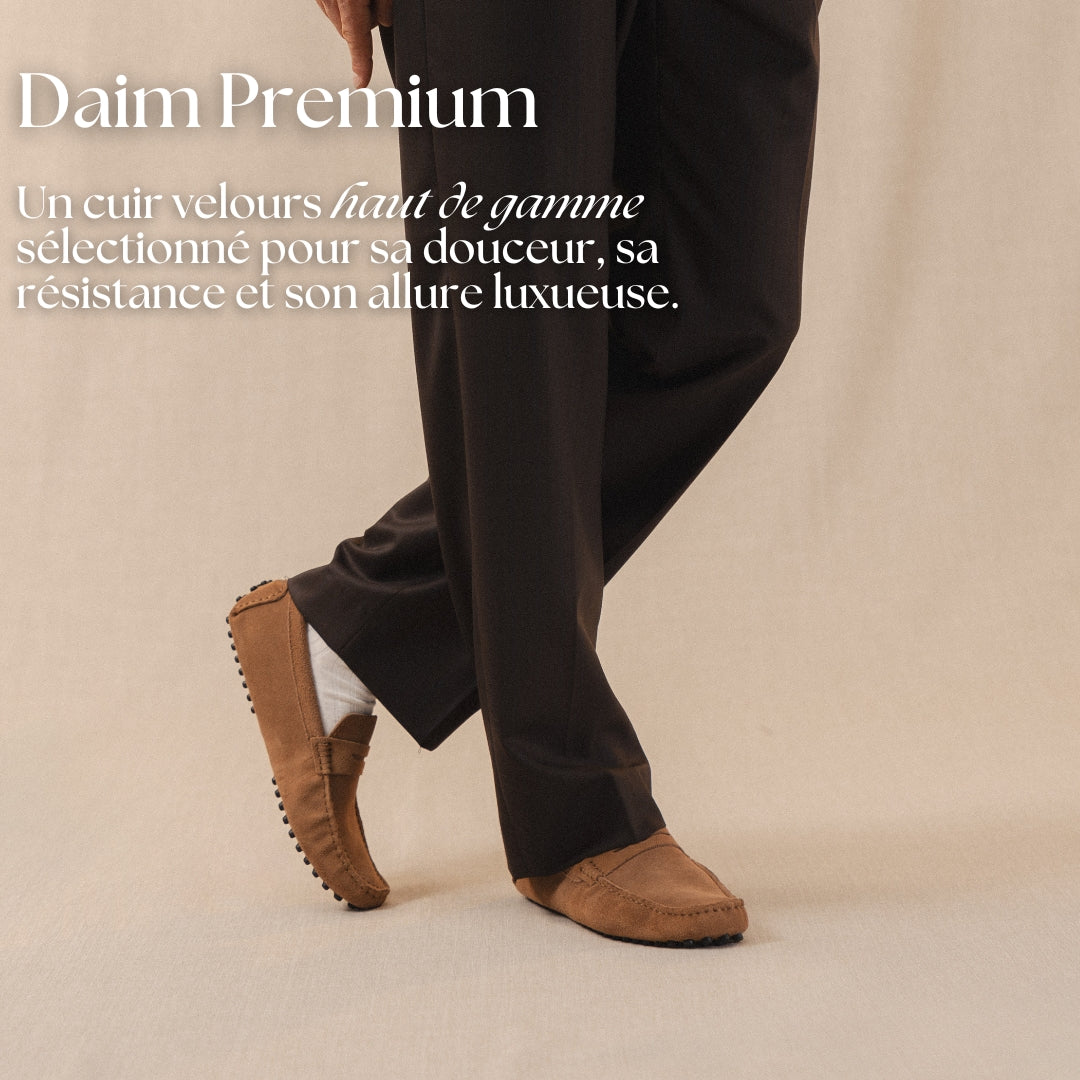 Classico - Mocassins driver en daim premium pour homme