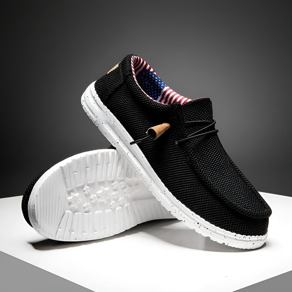 Mocassins décontractés en toile pour homme