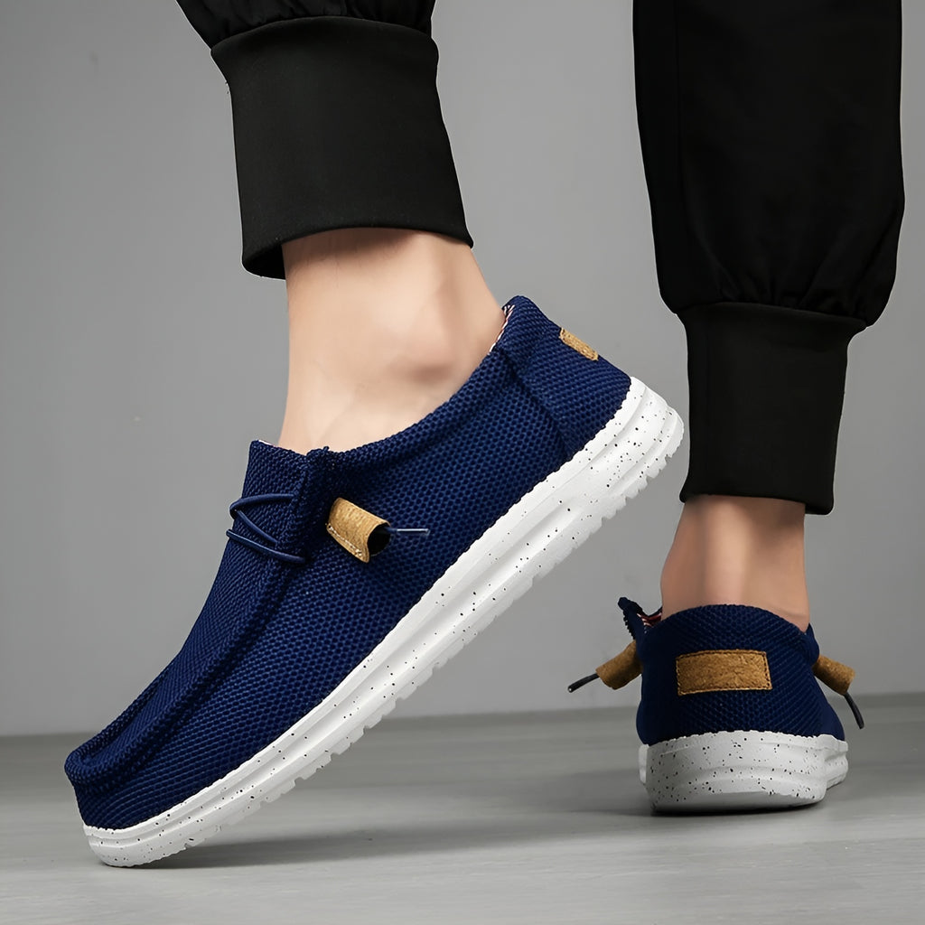 Mocassins décontractés en toile pour homme