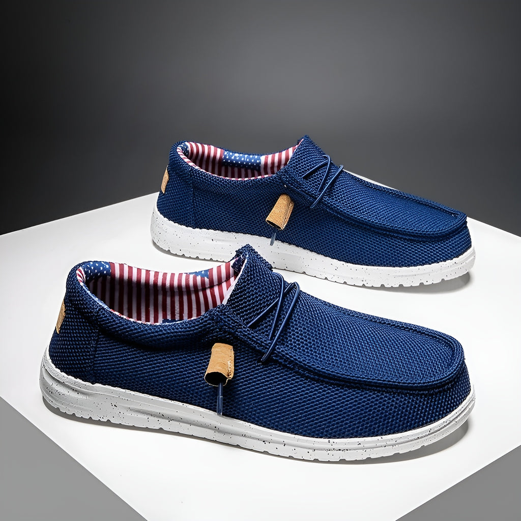 Mocassins décontractés en toile pour homme