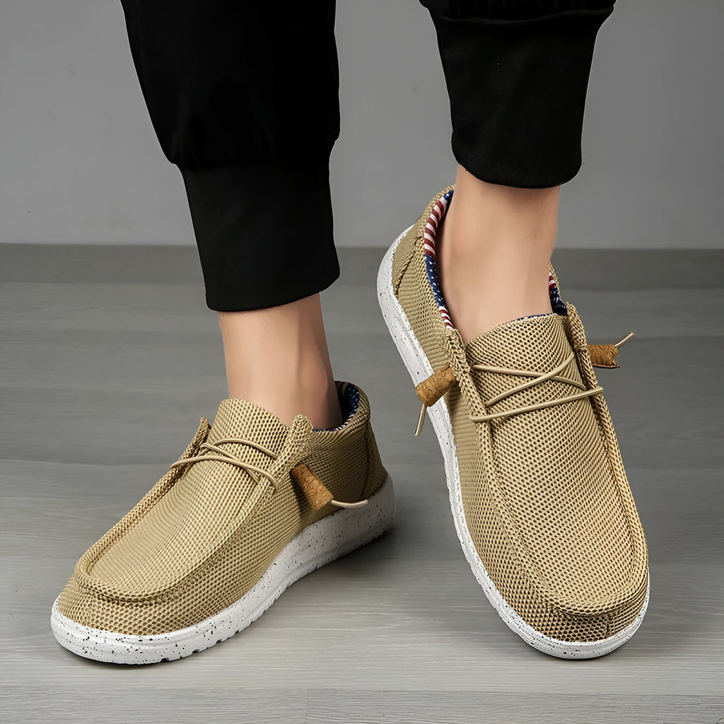 Mocassins décontractés en toile pour homme