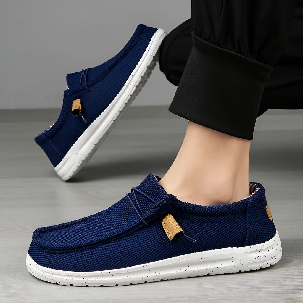 Mocassins décontractés en toile pour homme