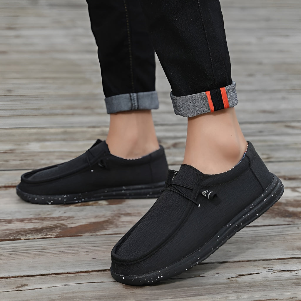 Mocassins d'été en tissu pour homme