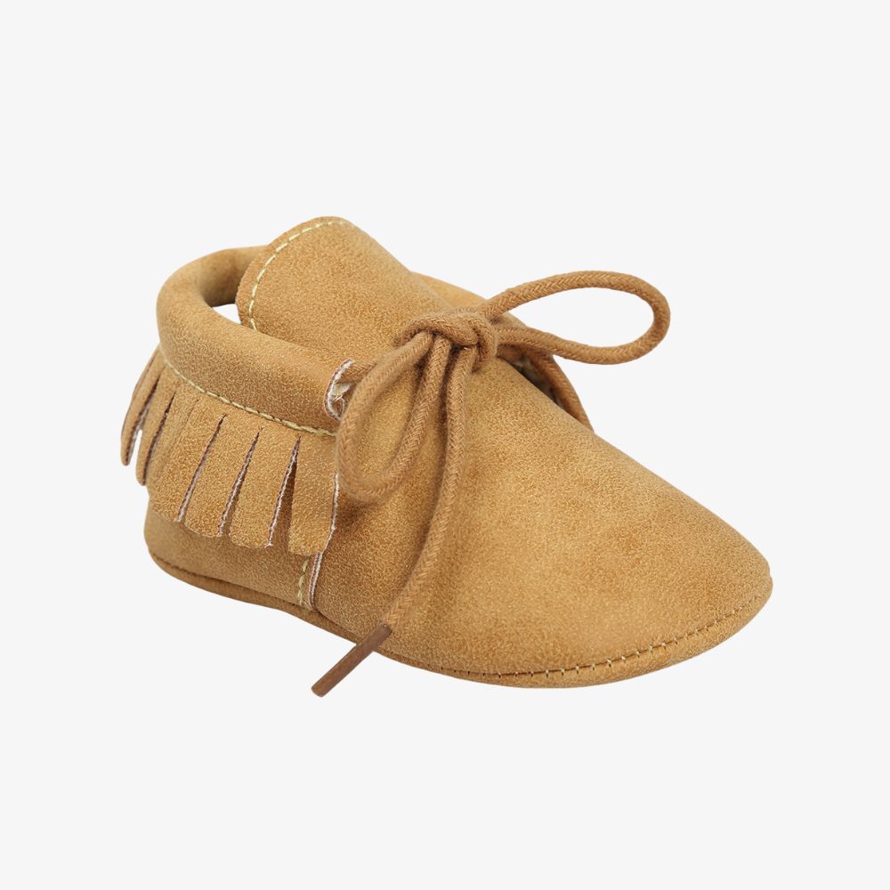 Mocassins à lacets avec des franges pour bébé