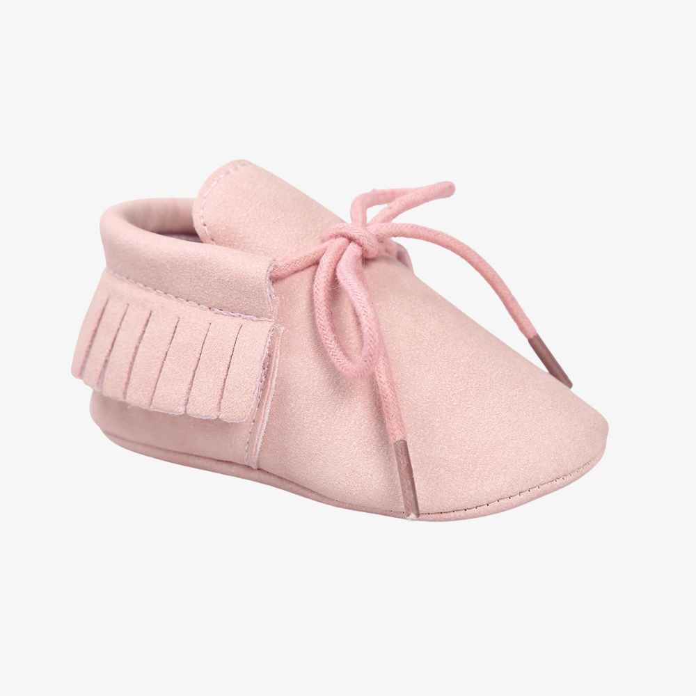 Mocassins à lacets avec des franges pour bébé
