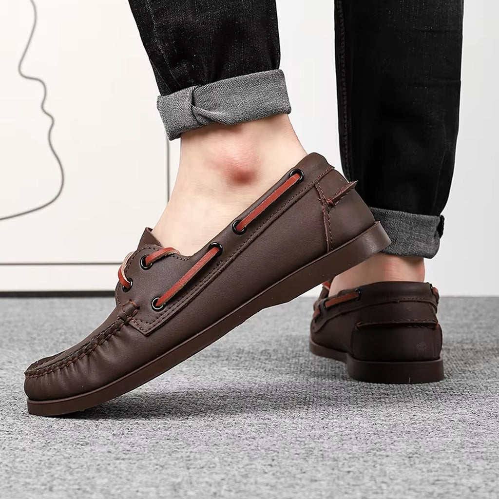 Mocassin bateau en cuir pour homme