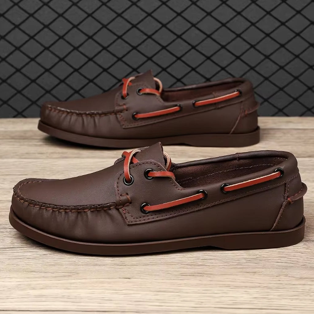 Mocassin bateau en cuir pour homme
