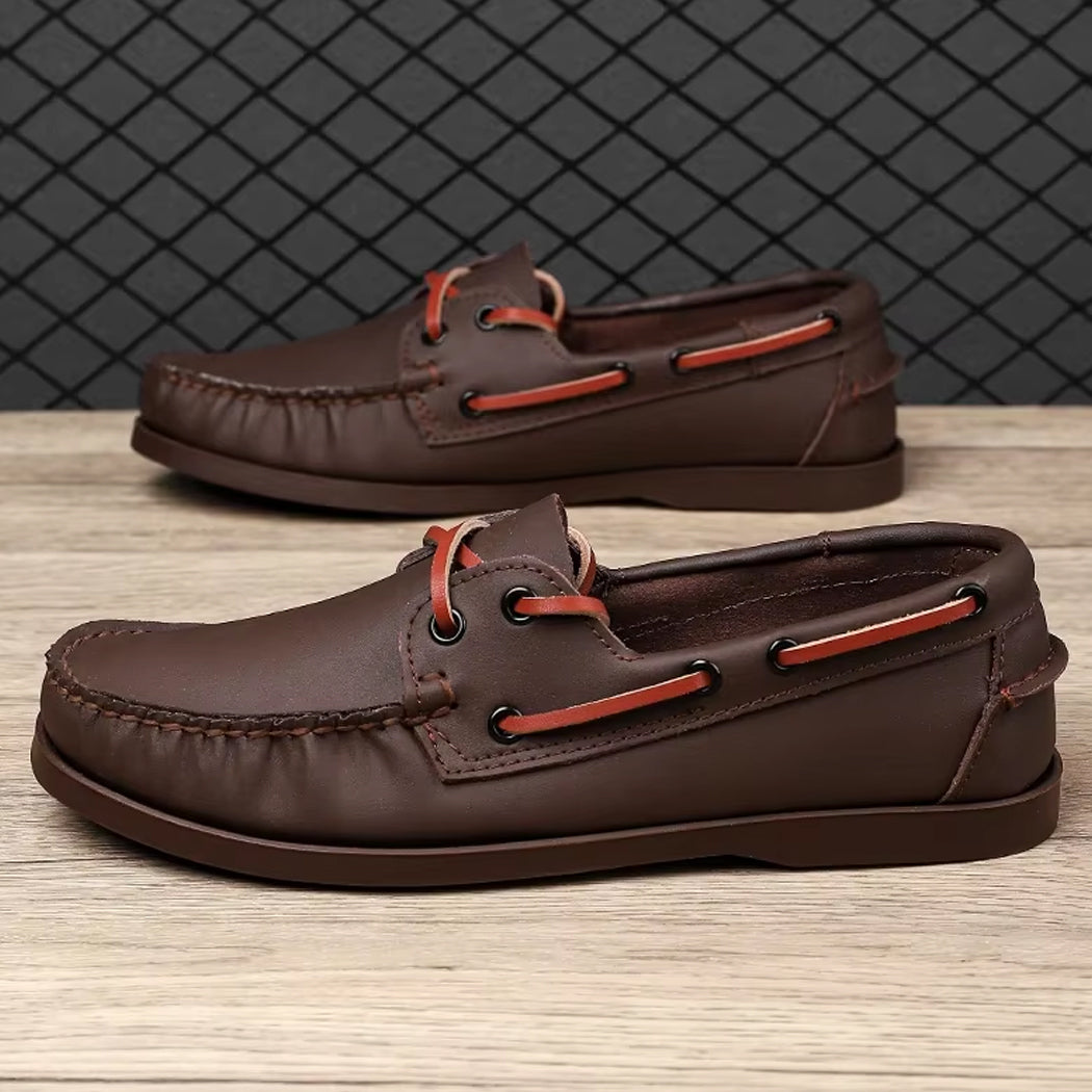 Mocassin bateau en cuir pour homme