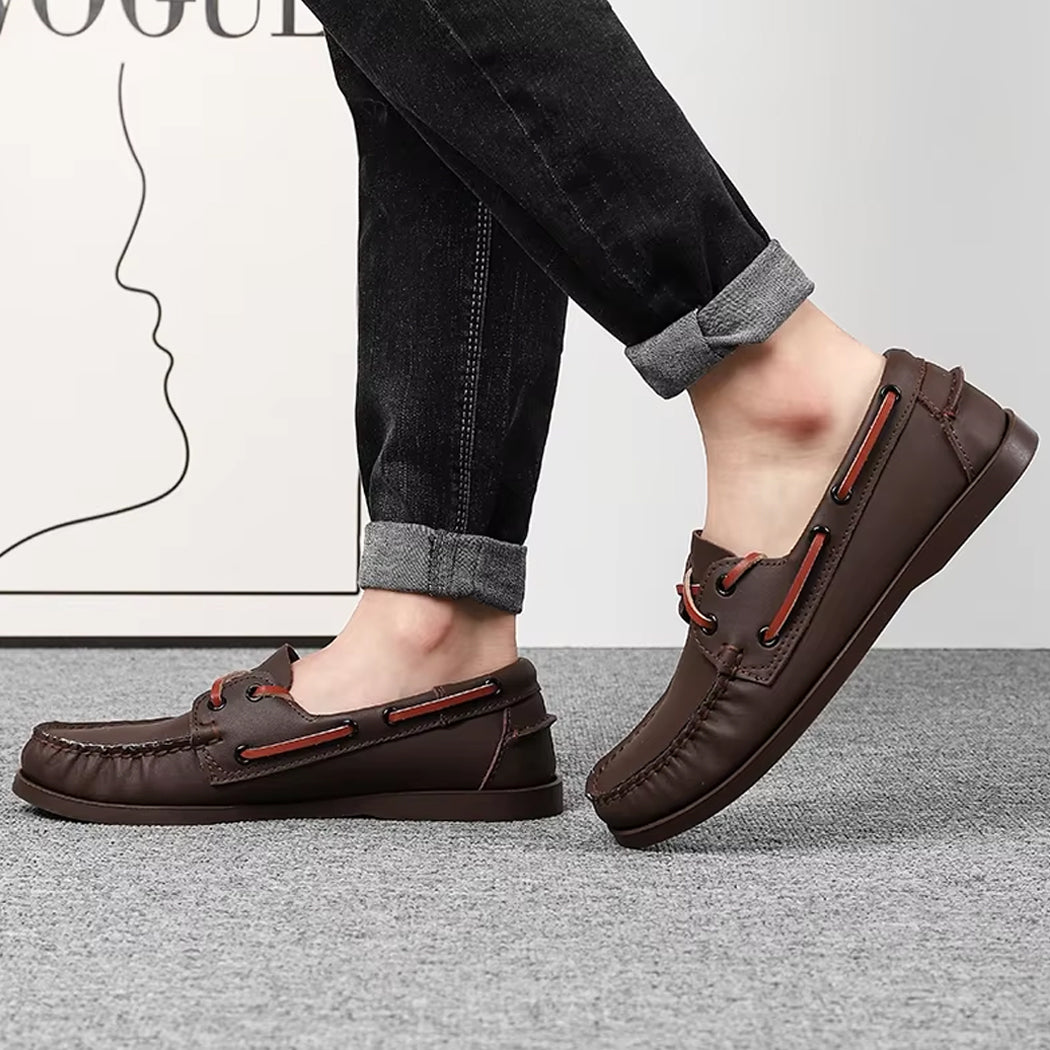 Mocassin bateau en cuir pour homme