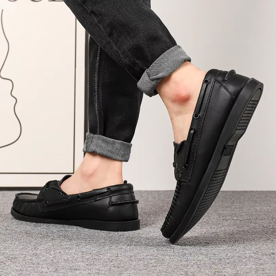 Mocassin bateau en cuir pour homme
