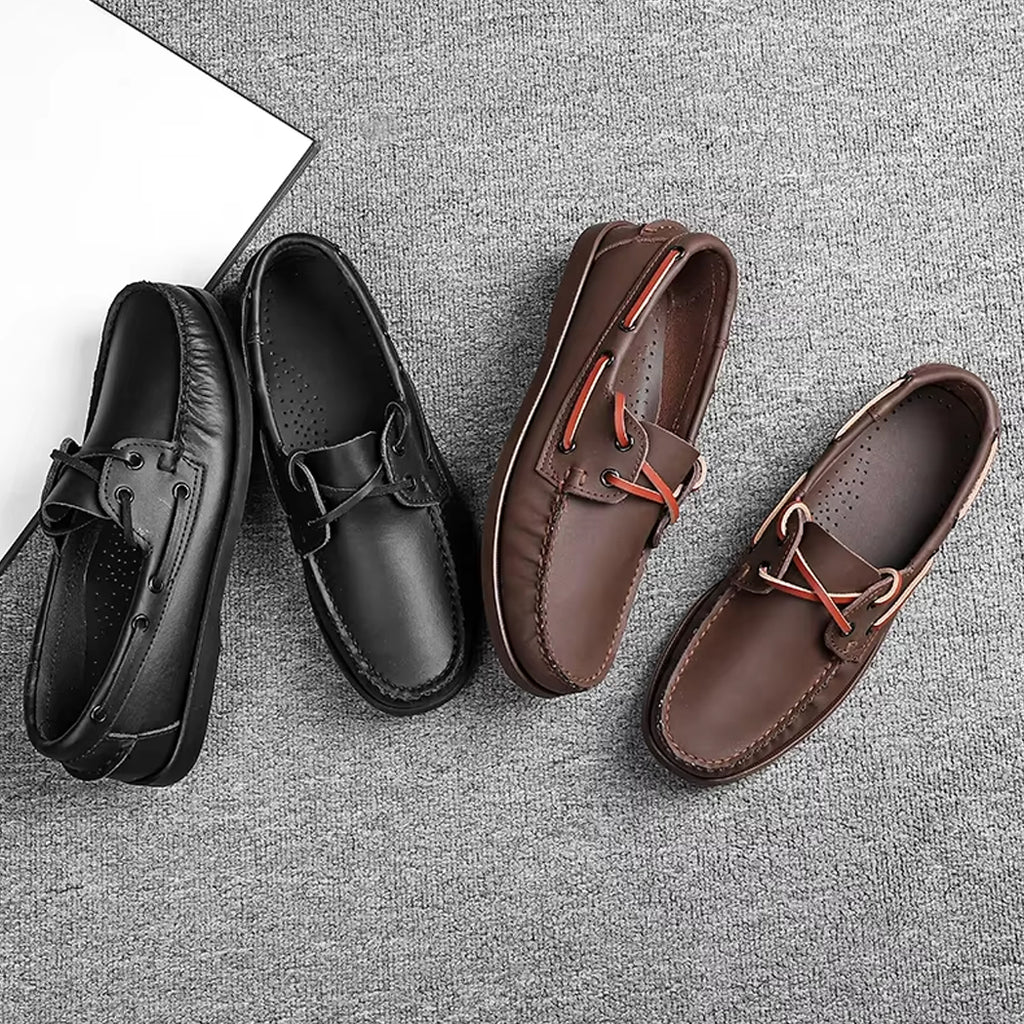 Mocassin bateau en cuir pour homme