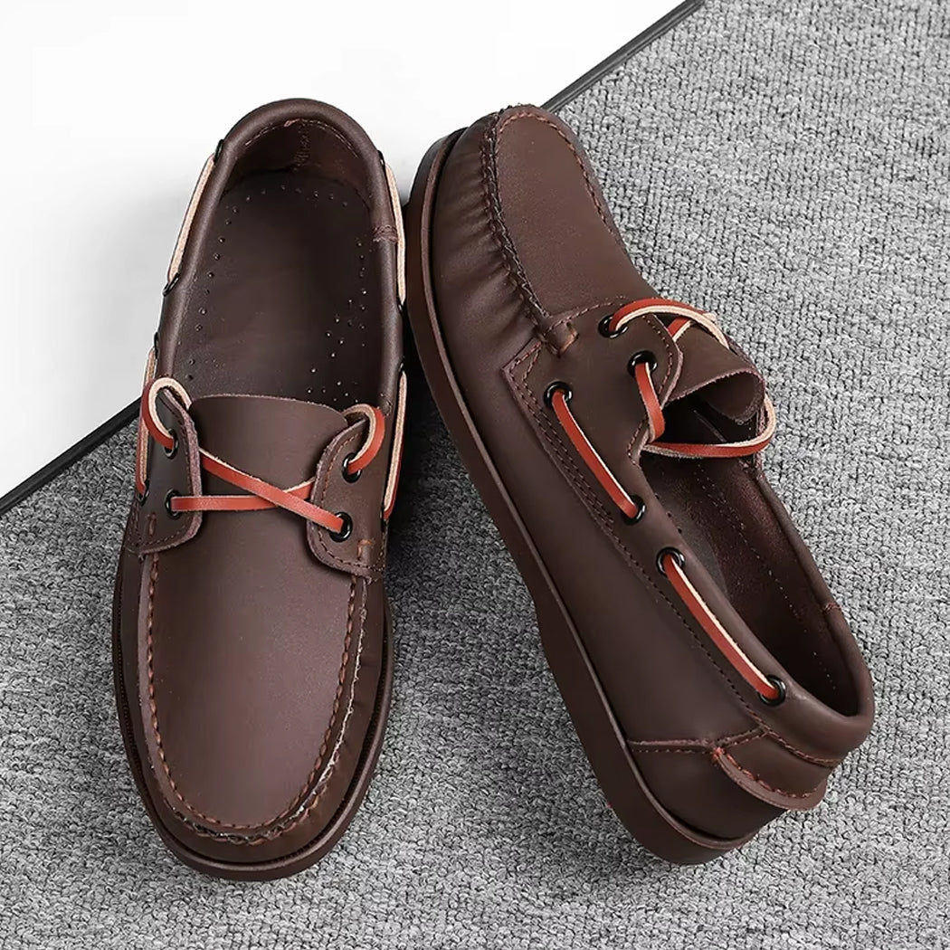 Mocassin bateau en cuir pour homme