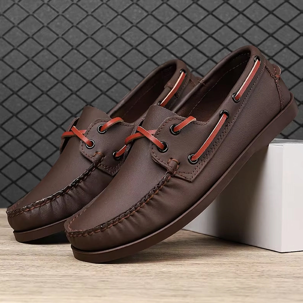 Mocassin bateau en cuir pour homme