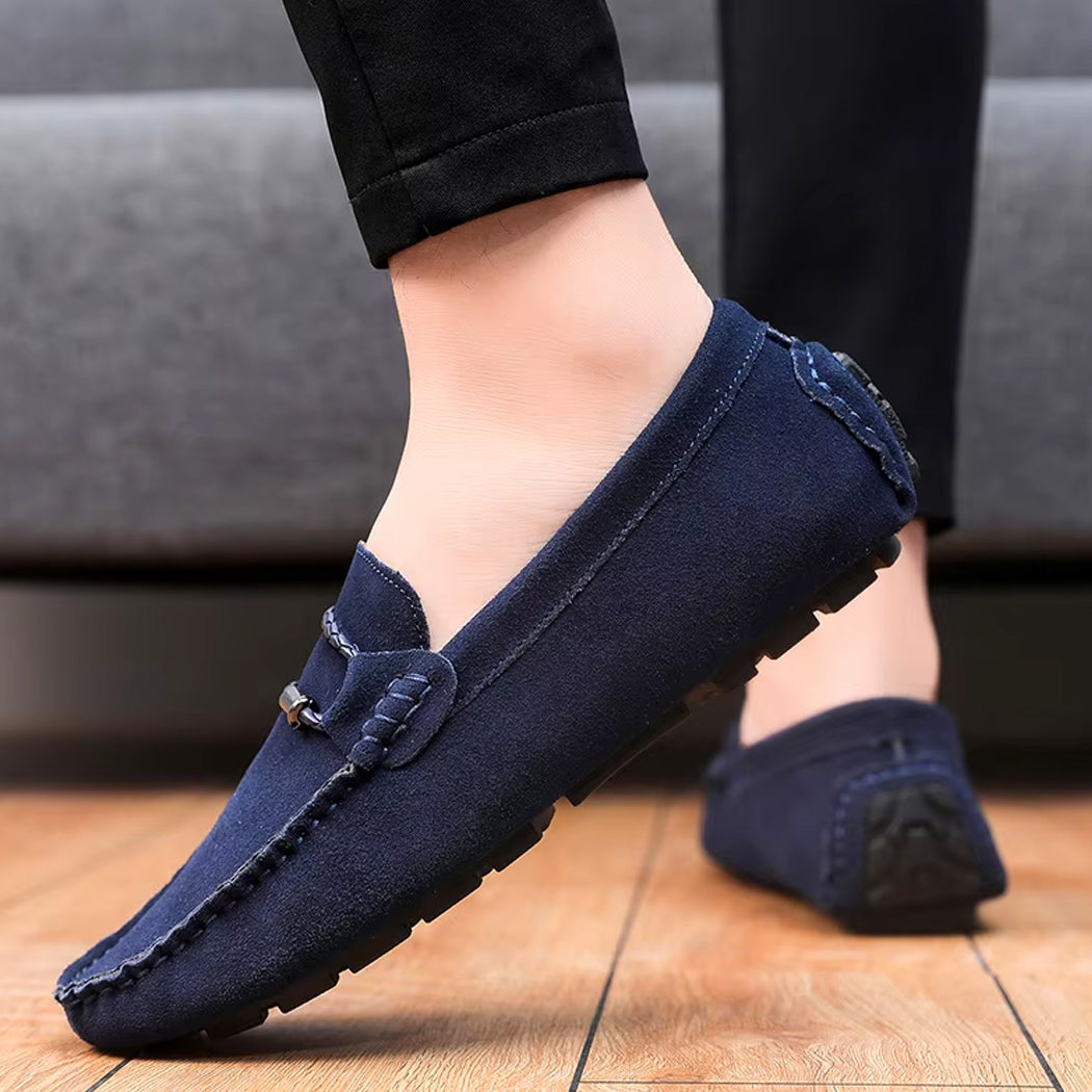 Mocassin style bateau en daim pour homme