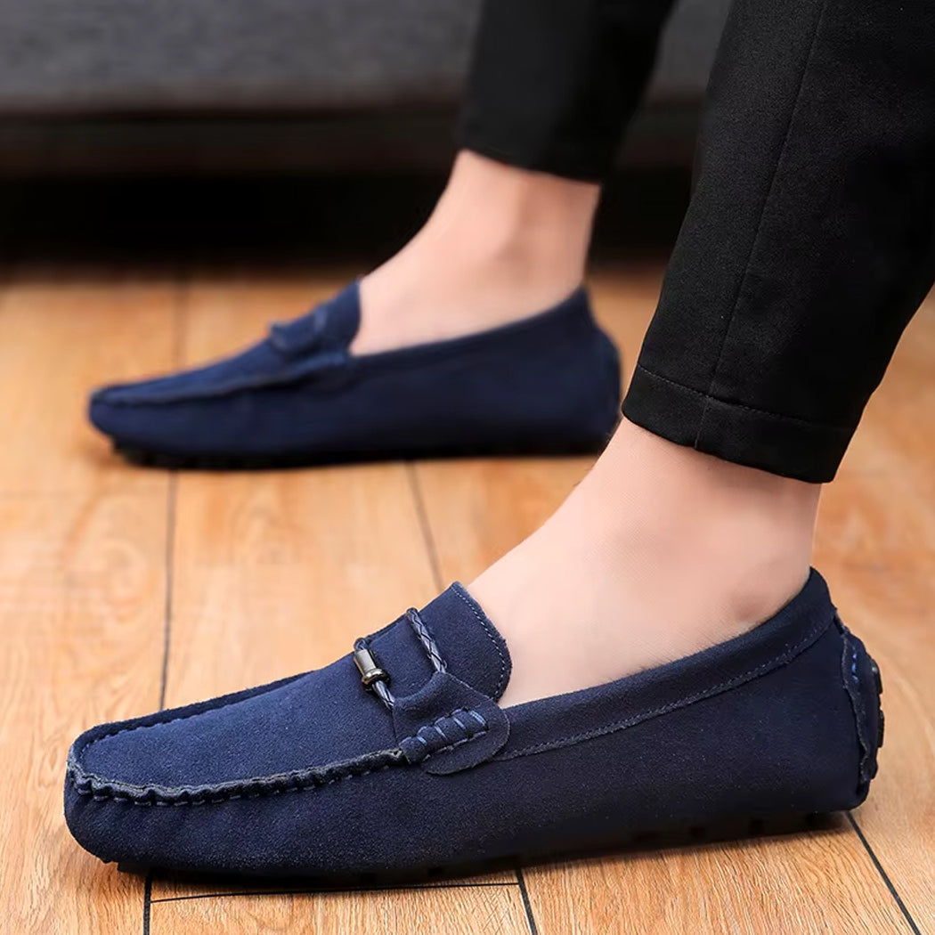 Mocassin style bateau en daim pour homme