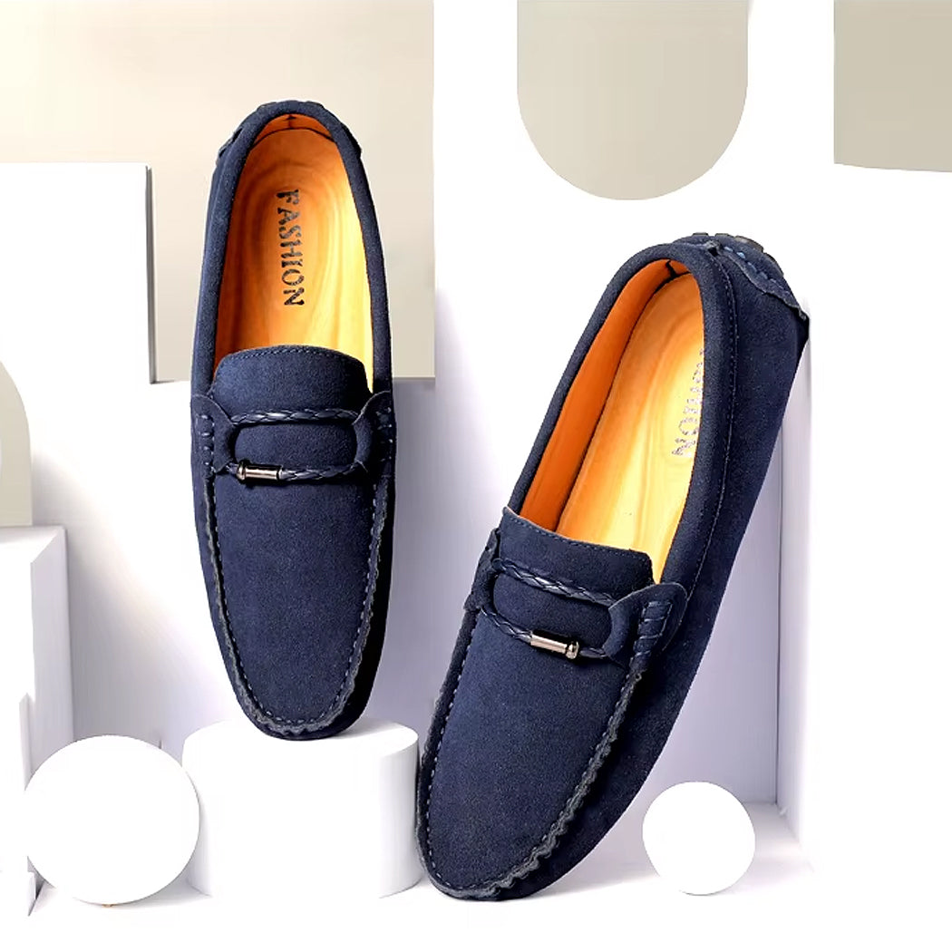 Mocassin style bateau en daim pour homme