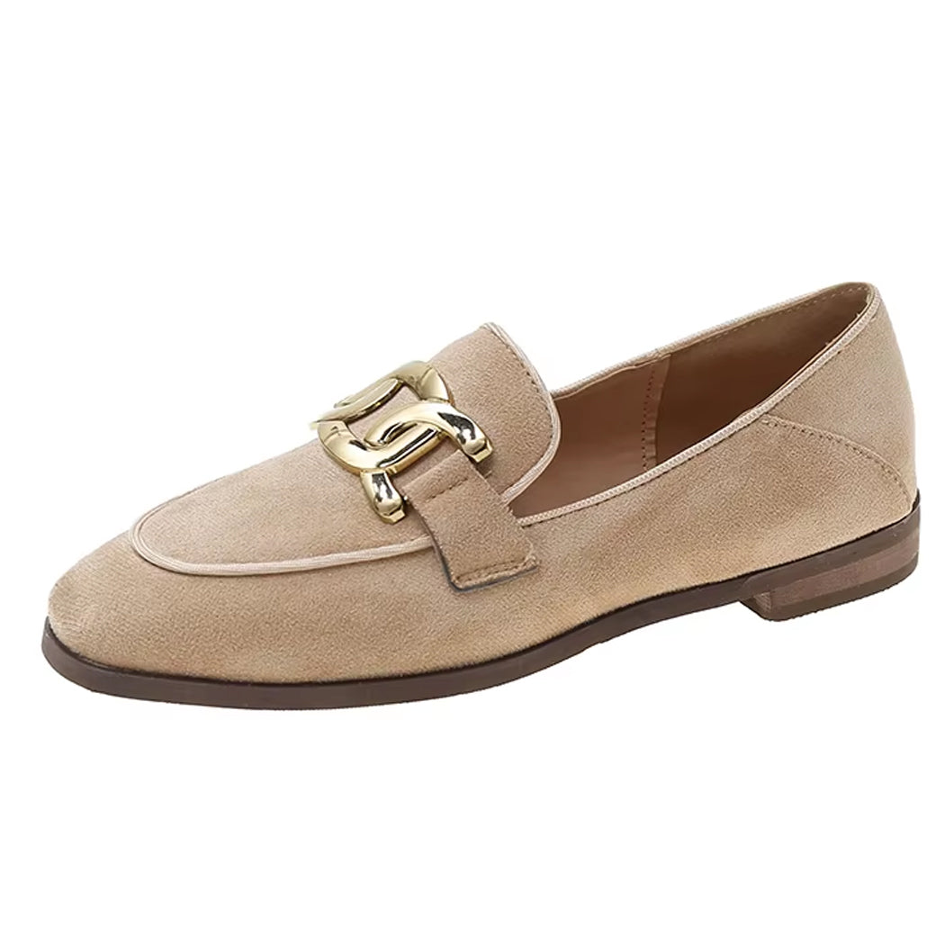 Mocassin à boucle style vintage pour femme