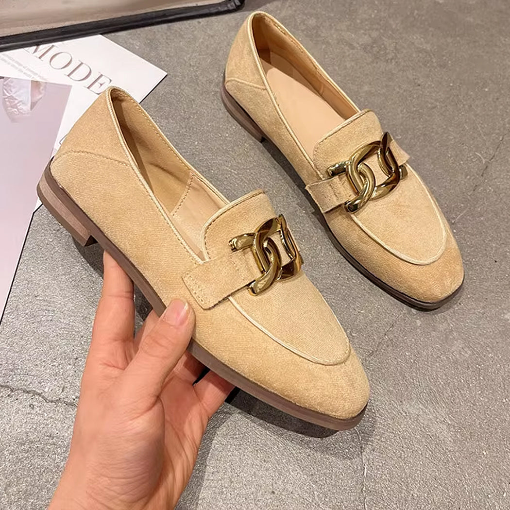 Mocassin à boucle style vintage pour femme