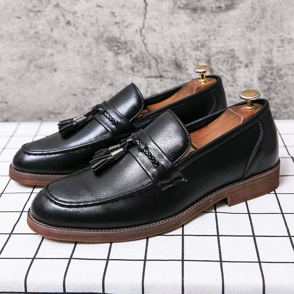 Mocassin à gland en cuir élégant pour homme