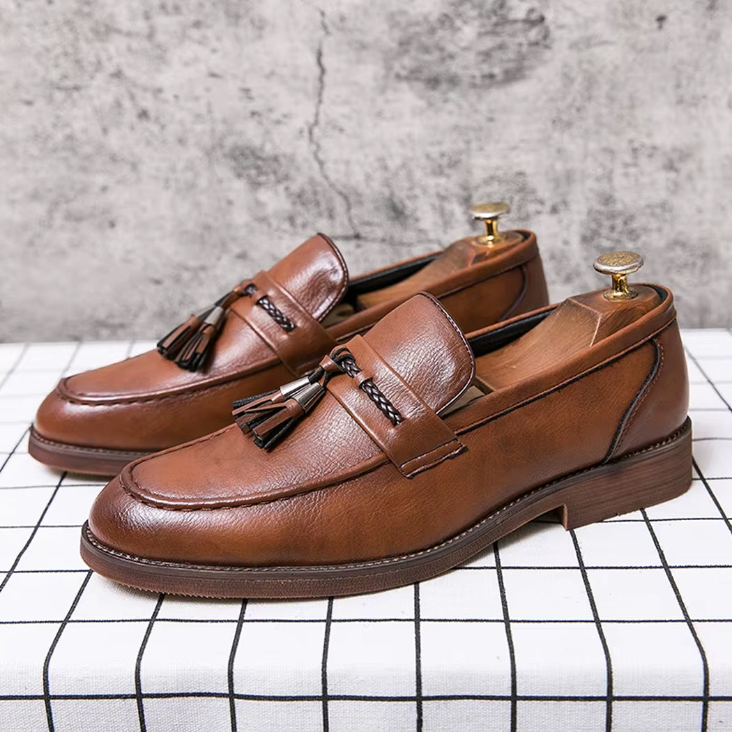 Mocassin à gland en cuir élégant pour homme