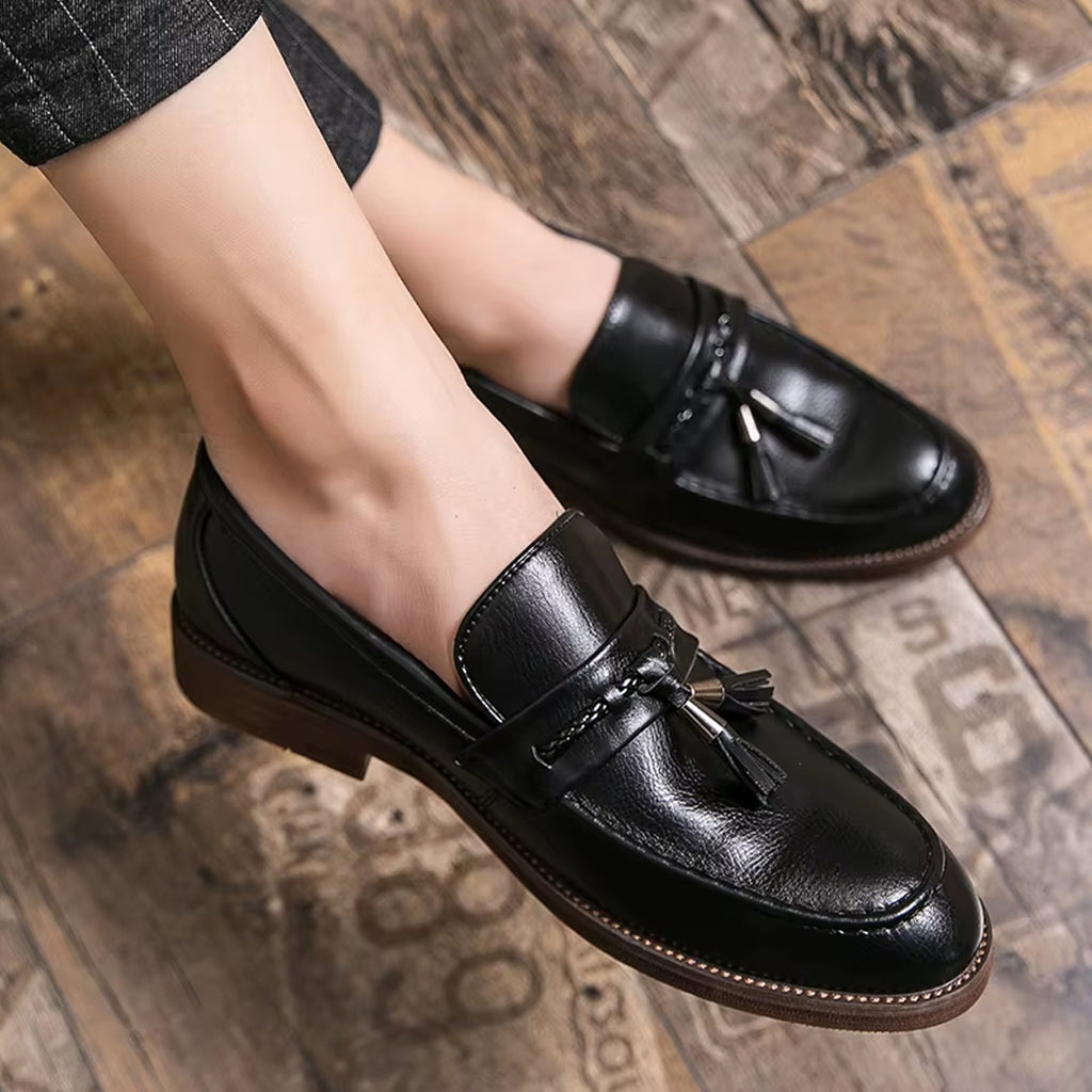 Mocassin à gland en cuir élégant pour homme